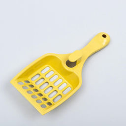 Цена за 4 шт. Совок для кошачьего туалета, 22.5×9.5×4 см, пластик, светло-жёлтый