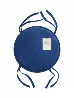 Подушка на стул D35 синий фланель