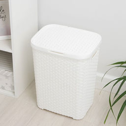 Корзина для белья Ротанг 40 л с крышкой