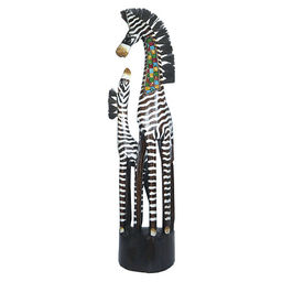 Фигурка из дерева Пара Зебр символ семейного счастья и удачи Албезия 70cm