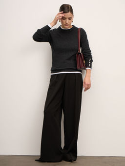 Джемпер из кашемира женский 01293 графит