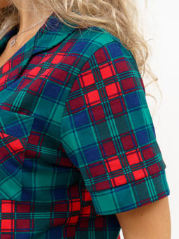 956 Пижама "Зеленая клетка"