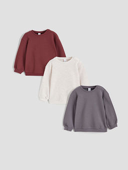 Basic Uzun Kollu Erkek Bebek Sweatshirt 3l?