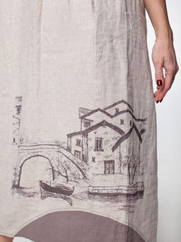 Умягченный лен 100% платье