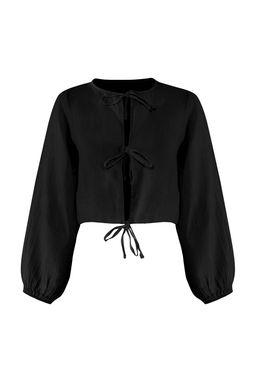 TRENDYOLMILLA Sar? Dokuma %100 Keten Baglamal? Balon Kollu Plaj Gomlek TBESS25GO00016 фото 23