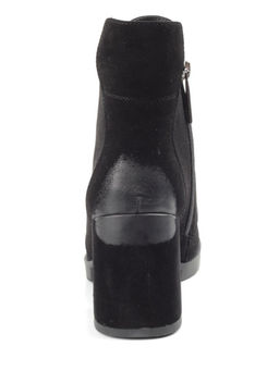 04-XR179-1 BLACK Ботинки зимние женские (натуральная замша, натуральный мех)