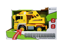 Экскаватор инерц. 1:20 (9/0068, "Нордпласт") свет, звук, в коробке 23*15см