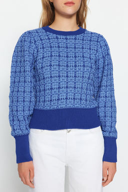 Gul Kurusu Simli Tuvit Gorunumlu Triko Kazak TWOAW21KZ0032 - Trendyolmilla фото 12