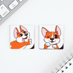 Цена за 2 шт. Подарочный набор, блокнот А6, 32 листа, наклейки, магнитные закладки «Для тех, у кого лапки»