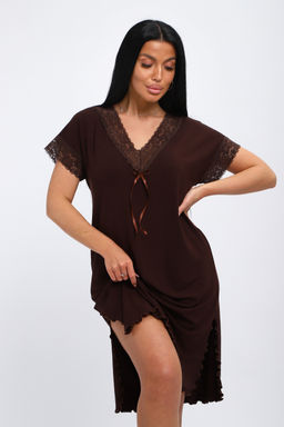 Ночная сорочка из вискозы Олеся шоколад - Амадэль фото 12
