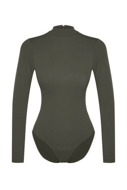 TRENDYOLMILLA Siyah Pamuklu Bal?kc? Yaka Uzun Kollu C?tc?tl? Orme Body THMAW23BD00033 фото 9