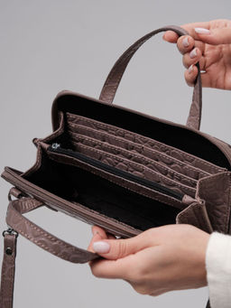 Сумка кожаная Azaro 30850 фиолетовый шопот