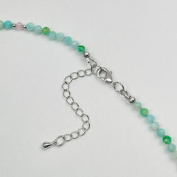 Колье из Амазонита и Розового кварца