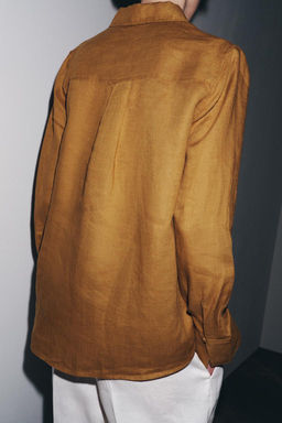 ZW COLLECTION 100% LINEN SHIRT - Zara фото 21