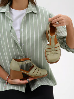 Босоножки 5036.23663bе.Вакса олива+коричневый