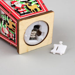 Ёлочная игрушка Фонарь с Дедом Морозом, 12х8х8 см, 1 LED, от батареек, свечение тёплое белое - Luazon lighting фото 4