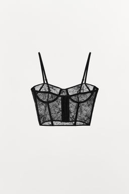 UNDERWIRED LACE CORSET - Zara фото 7