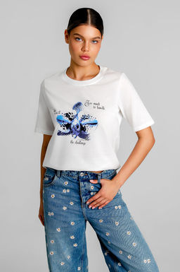 Арт. 31167 Футболка женская  44-52 (5 шт) Цвет:молочный