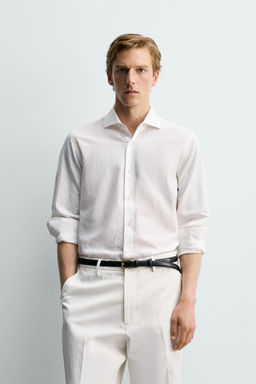 CAMISA REGULAR FIT ALGOD?N / Blanco - Zara фото 2