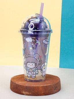 Тамблер iLikeGift "Cosmo girl", purple (450 ml)