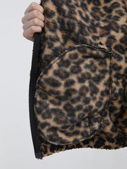 Leopar Desenli Oversize Kad?n Pel?? H?rka