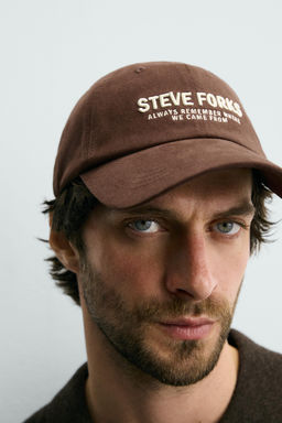 GORRA TEXTO BORDADO / Marr?n - Zara фото 4