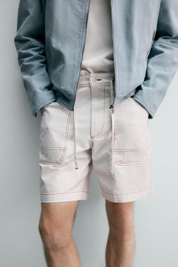 BERMUDA WIDE FIT PLIEGUES / Blanco roto - Zara фото 6