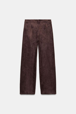 FAUX SUEDE TROUSERS - Zara фото 2