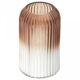 Ваза для цветов стеклянная "Харви-Бей-3" 1,25л, д11,5см, h20см, средняя, текстурная (Россия)