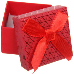 Цена за 12 шт. Коробка подарочная "Абстракция" 5*5*3,5 см, Красный