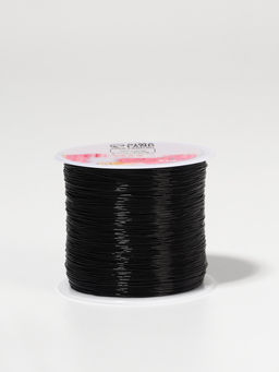 Цена за 3 шт. Нить для плетения, эластичная, 100±1 м, d=0.4 мм, чёрная