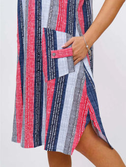 Платье женское, цвет синий красный