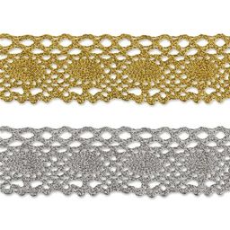 Gamma MTR-31 тесьма декоративная ФАСОВКА 27 мм 5 х 3 м под золото  фото 5