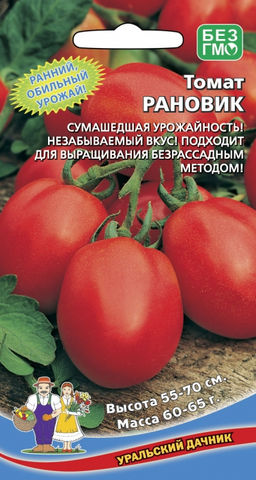 Томат РАНОВИК Ранний, обильный урожай! Незабываемый вкус! Можно выращивать безрассадным методом!
