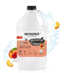 Экогель для мытья посуды, овощей и фруктов (сливочные фрукты) 3,78 л WONDER LAB/вондер лаб  фото 2