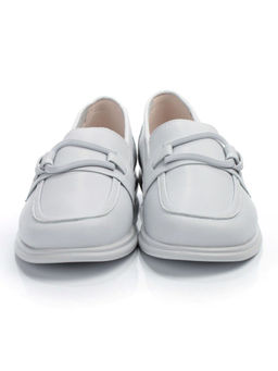 03-PDD196-2 GRAY/BLUE Лоферы женские (натуральная кожа) - Фабричный китай фото 7