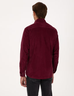 Bordo Regular Fit Uzun Kollu G_mlek