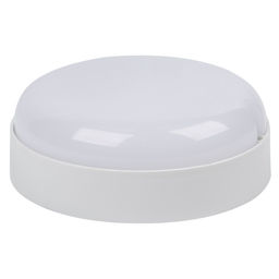 ULW-Q243 12W/4000К/NL SENSOR IP65 WHITE Светильник светодиодный влагозащищенный, с датчиком освещенности и движения. Дежурный/основной режимы. Круг. Белый свет(4000K). Диаметр 135мм. Белый. ТМ Volpe