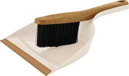 Щетка-сметка с совком Wood, с кромкой, сливочный/бук SC551610000