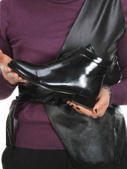 01-C1453-1-21R100-M BLACK Ботинки демисезонные (натуральная кожа, байка) - Фабричный китай фото 2