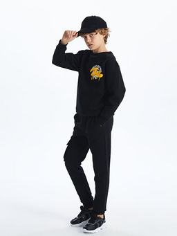 Smileyworld Bask?l? Erkek ?ocuk Kal?n Sweatshirt