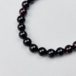 Браслет из Граната (Пироп) с подвеской (Сердце) 17 см - Радуга самоцветов фото 4