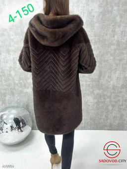 Дубленка женская с капюшоном - Bruno фото 4