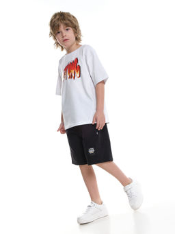 Футболка для мальчика с принтом 22-9018 белый | красный - Mini maxi фото 8