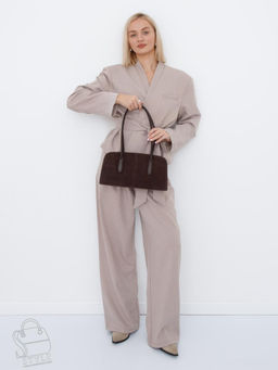 Сумка женская кожаная 8008-1SMS coffee Velina Fabbiano-Safenta