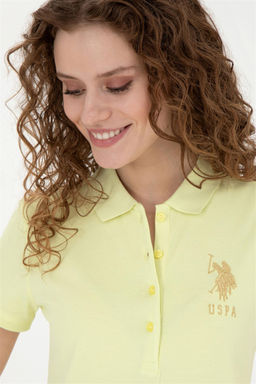 Женская светло-желтая базовая футболка - U.s. polo assn фото 2