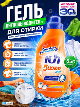 Средство д/стирки PAO M Жидкий Концентрат с Пятновыводителем LION 850 мл