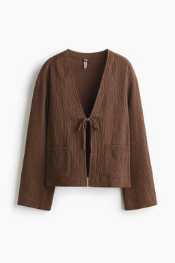 Chaqueta de muselina con lazada
