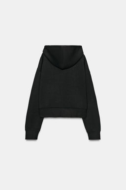 SUDADERA INTERLOCK CAPUCHA / Negro - Zara фото 8