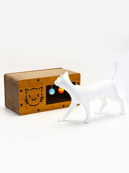 Когтеточка-лежанка Пижон из гофрокартона с кошачьей мятой КотТедж, 482424 см фото 2